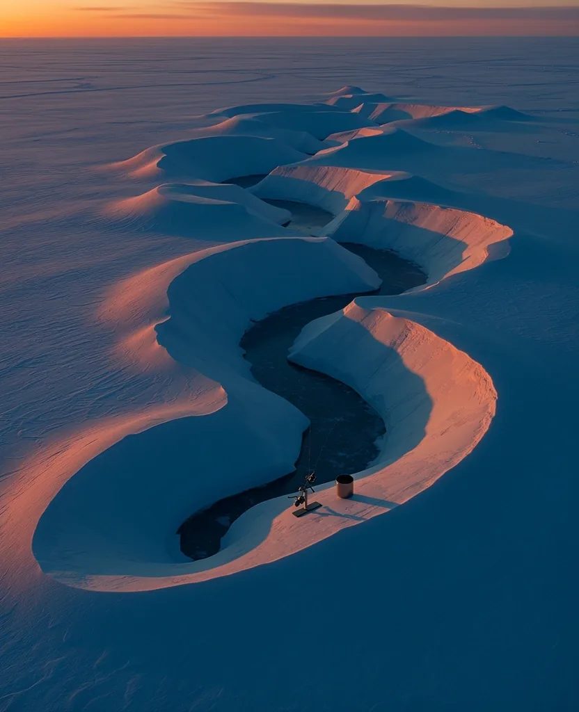 Terrain shadows at sunset